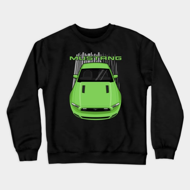 Mustang GT 2013 to 2014 - Green Crewneck Sweatshirt by V8social